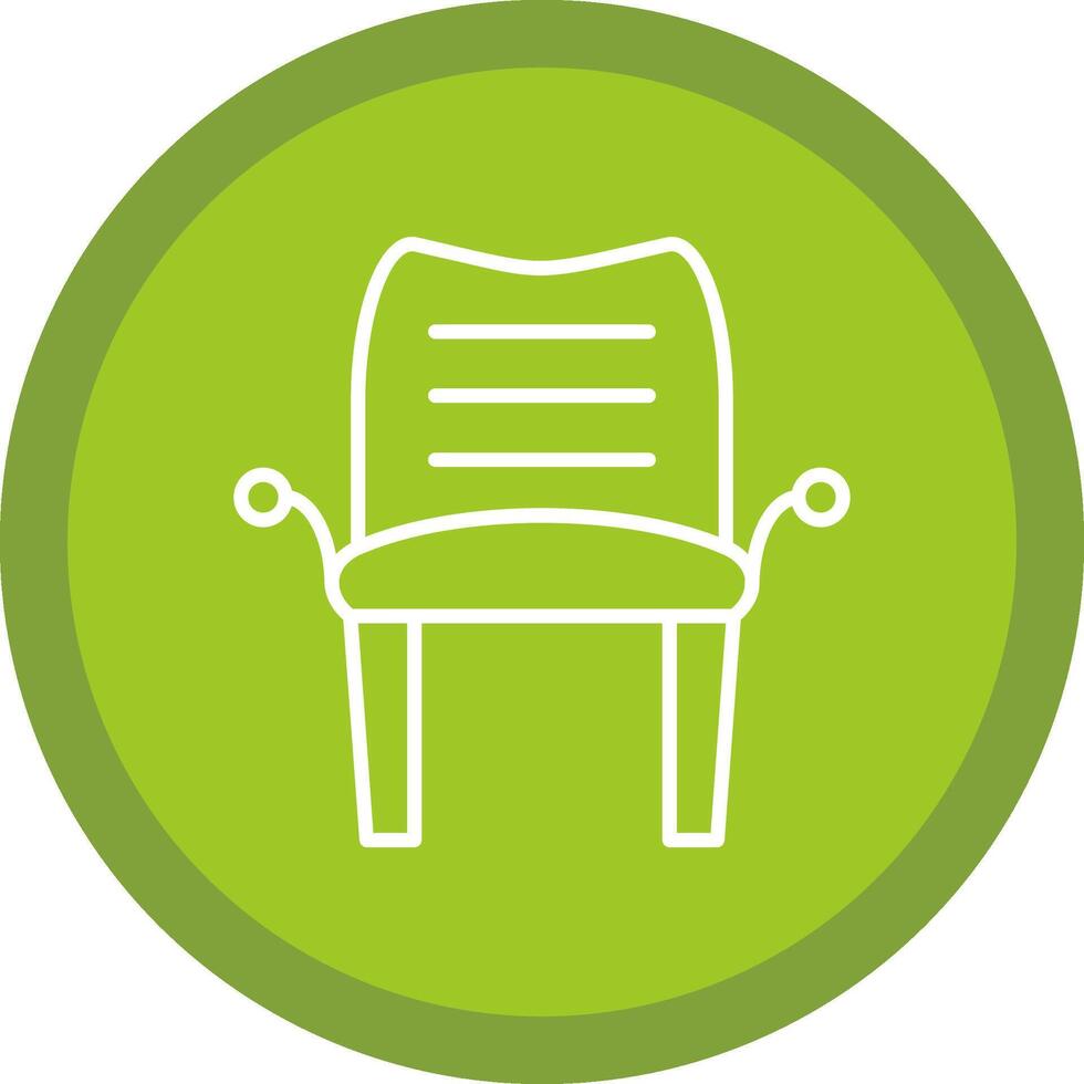 Armchair Line Multi Circle Icon vector