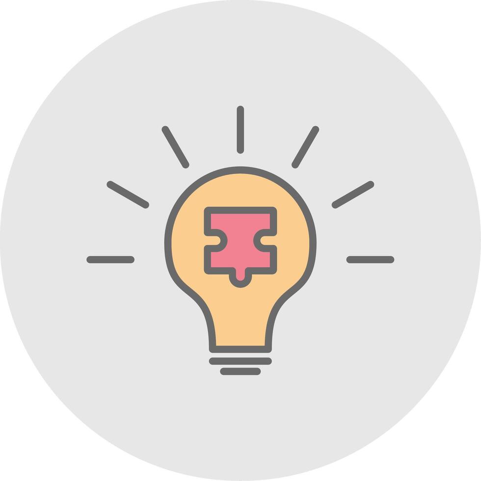 Solution Line Filled Light Icon vector