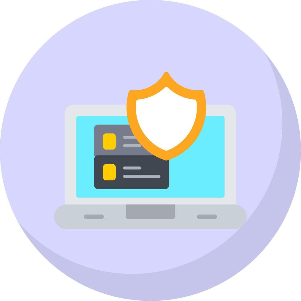 Data Protection Flat Bubble Icon vector