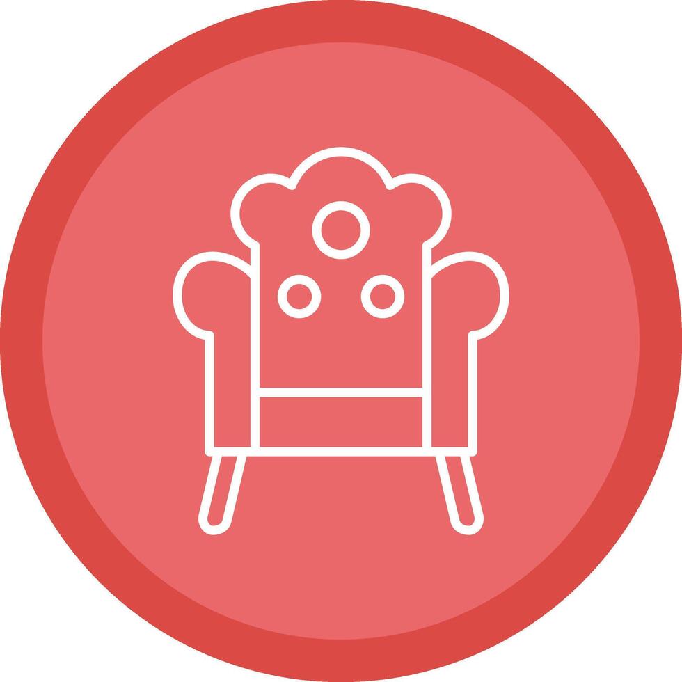 Armchair Line Multi Circle Icon vector