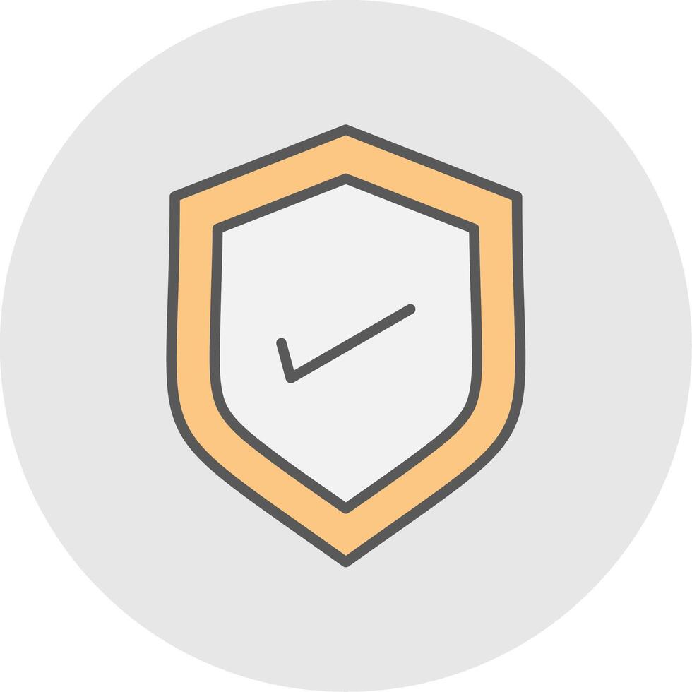 Safety Line Filled Light Icon vector