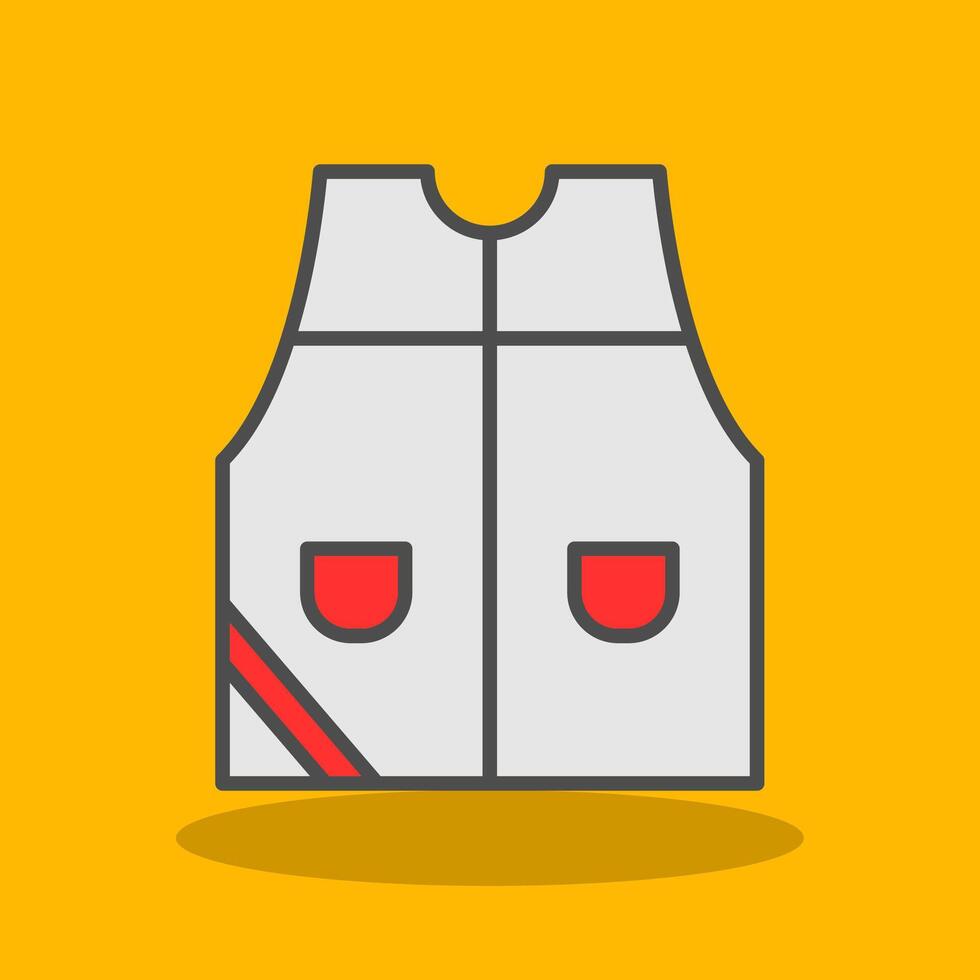 Sleeveless Filled Shadow Icon vector