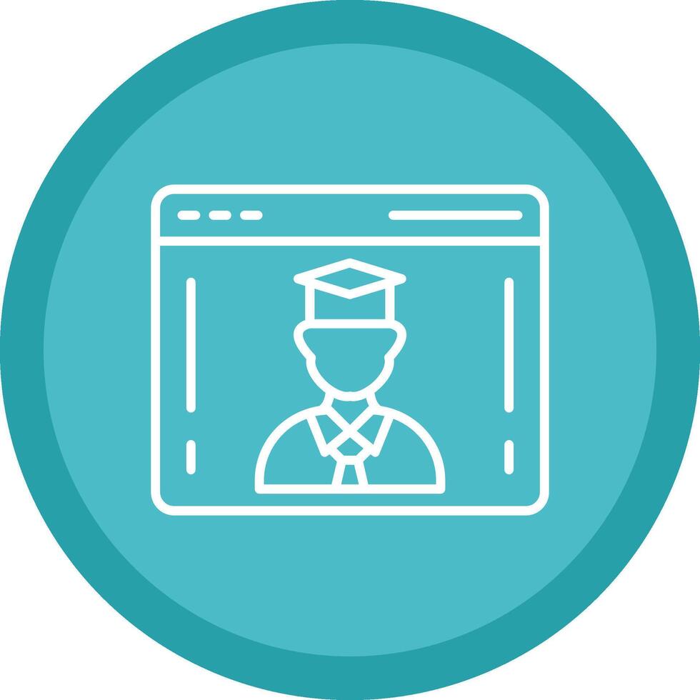Student Line Multi Circle Icon vector