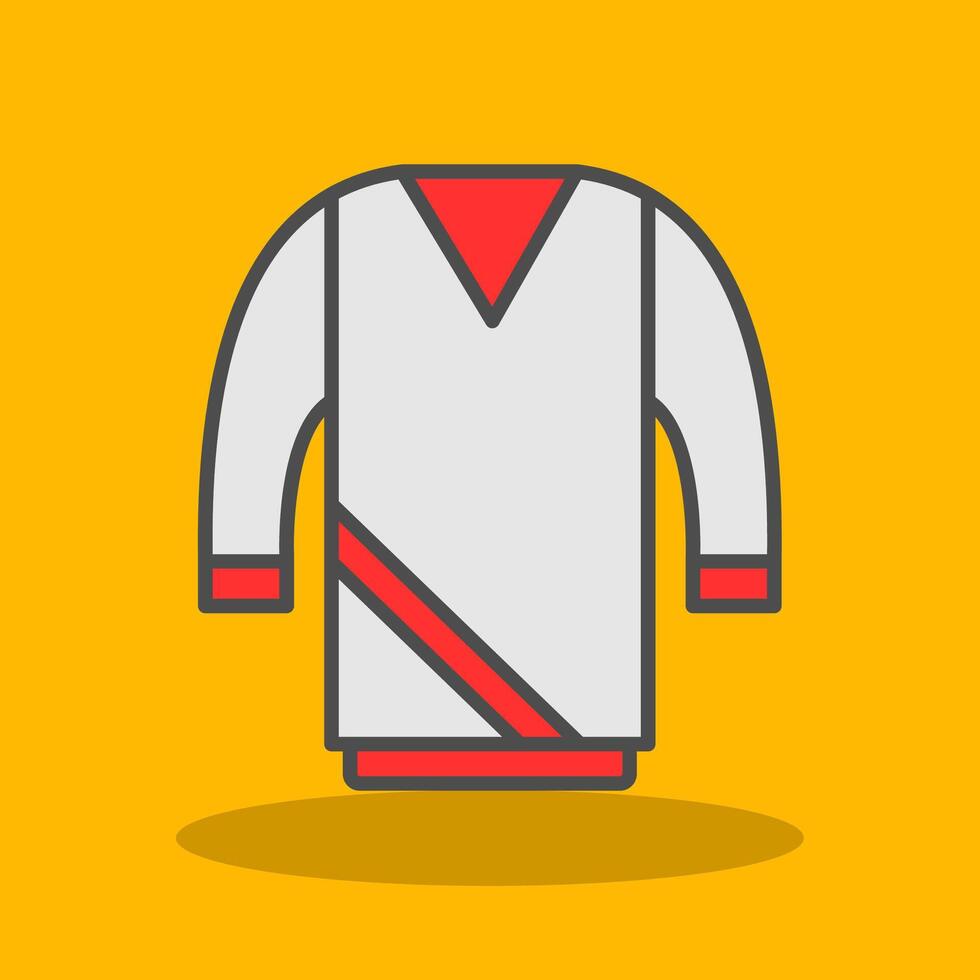 Sweater Filled Shadow Icon vector