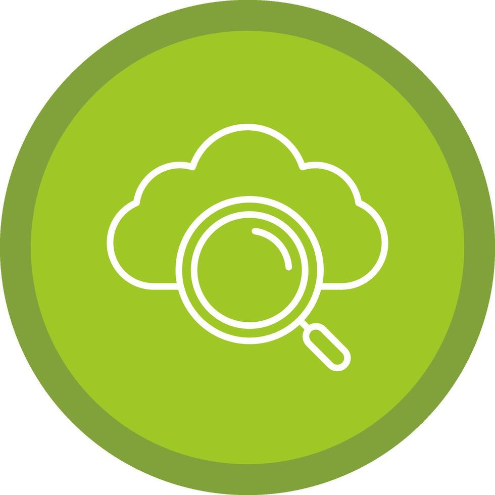 Cloud Computing Line Multi Circle Icon vector