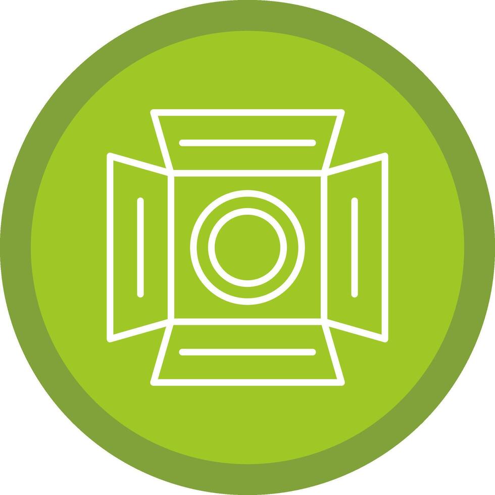 Spotlight Line Multi Circle Icon vector