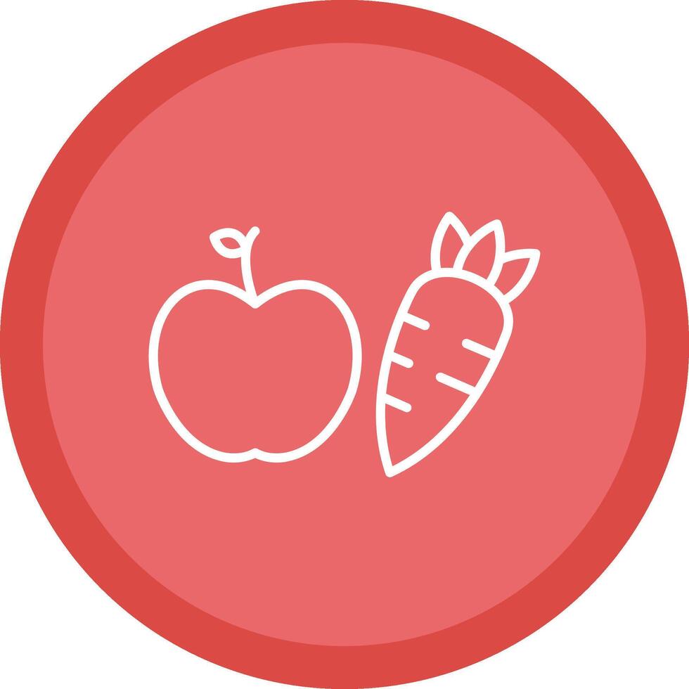 Healthy Eating Line Multi Circle Icon vector