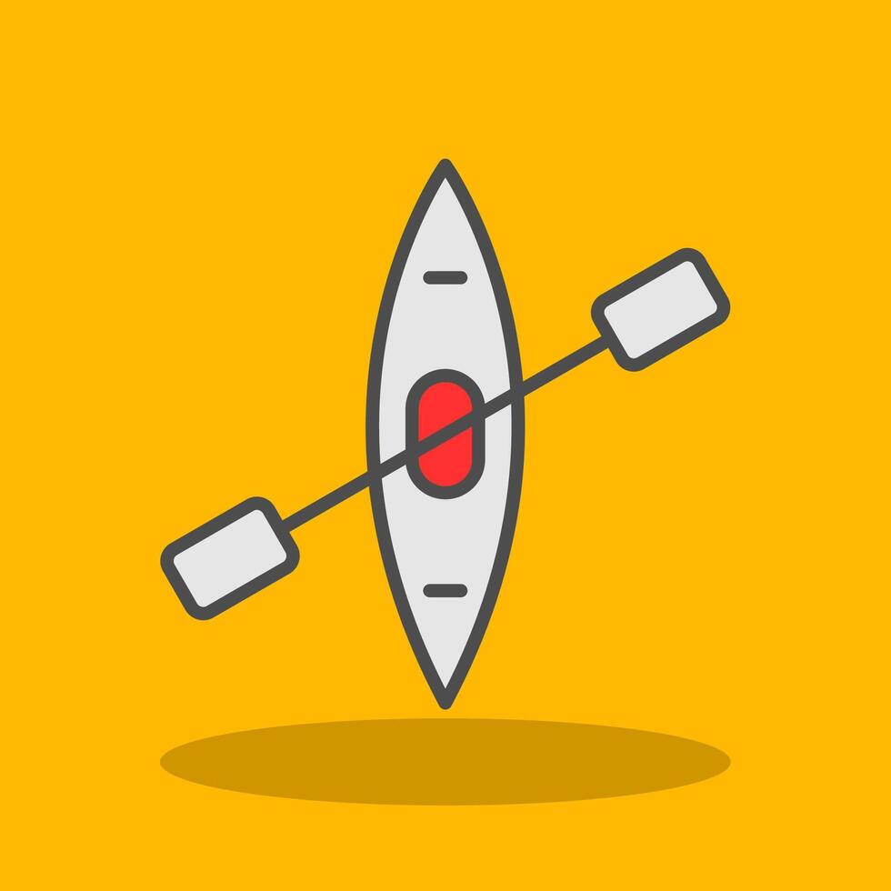 Canoe Filled Shadow Icon vector