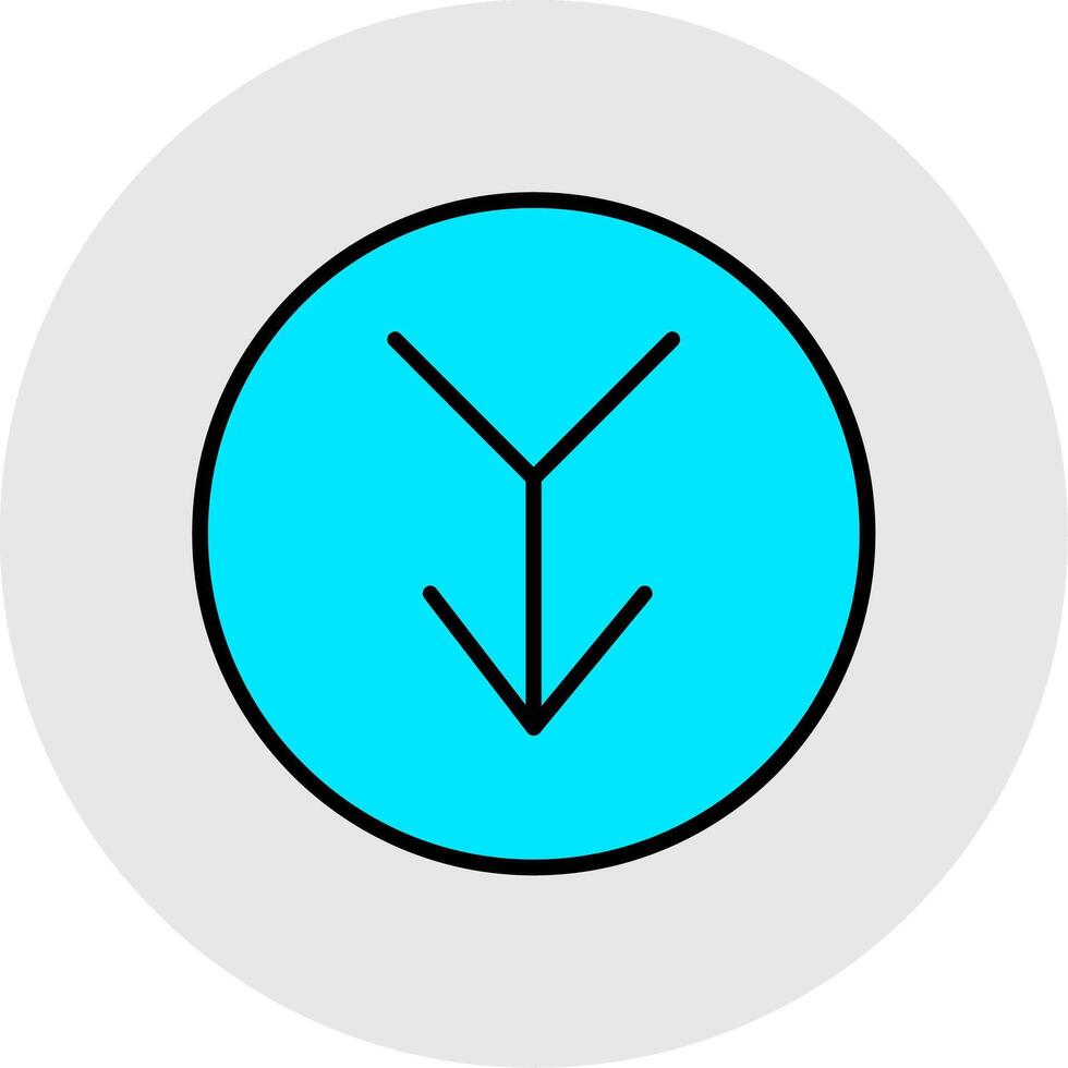 Merge Line Filled Light Icon vector