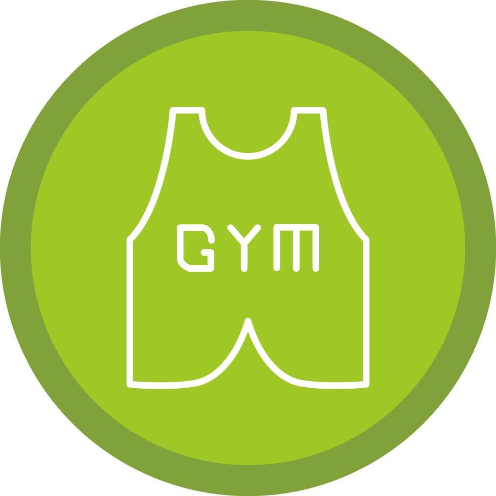 Vest Suit Line Multi Circle Icon vector