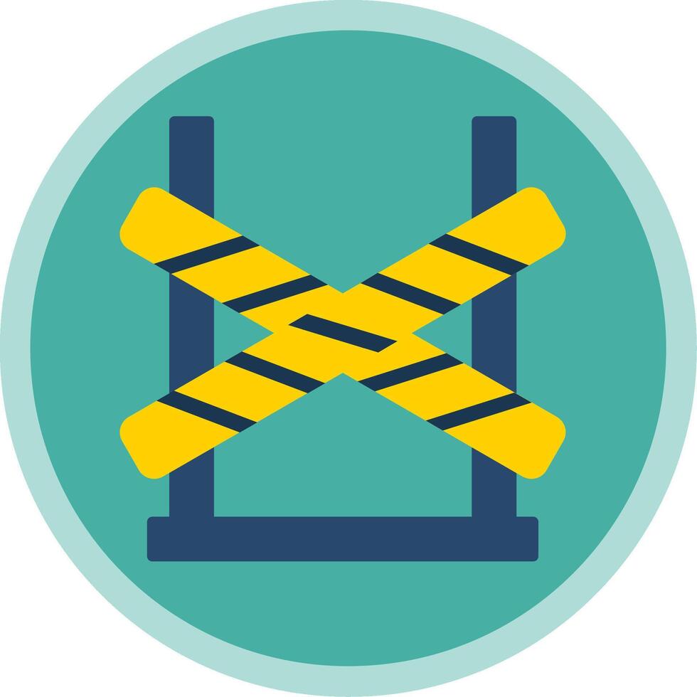 Crime Scene Flat Multi Circle Icon vector