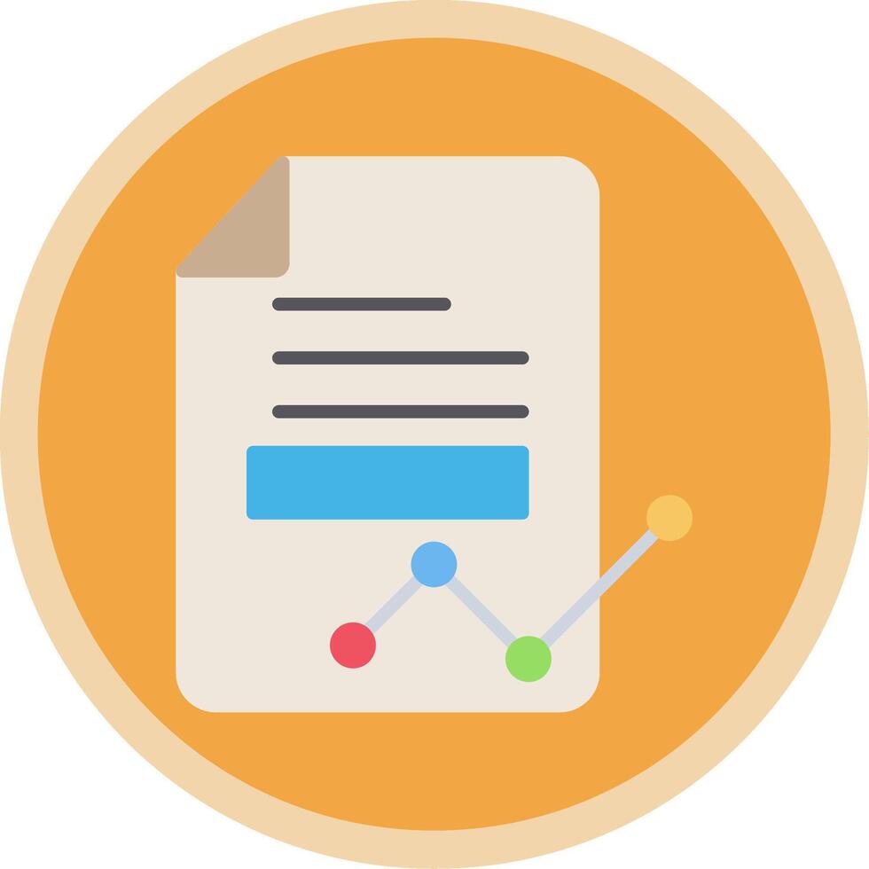Data Report Flat Multi Circle Icon vector