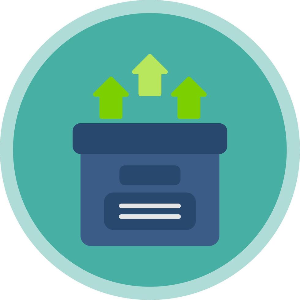 Storage Box Flat Multi Circle Icon vector