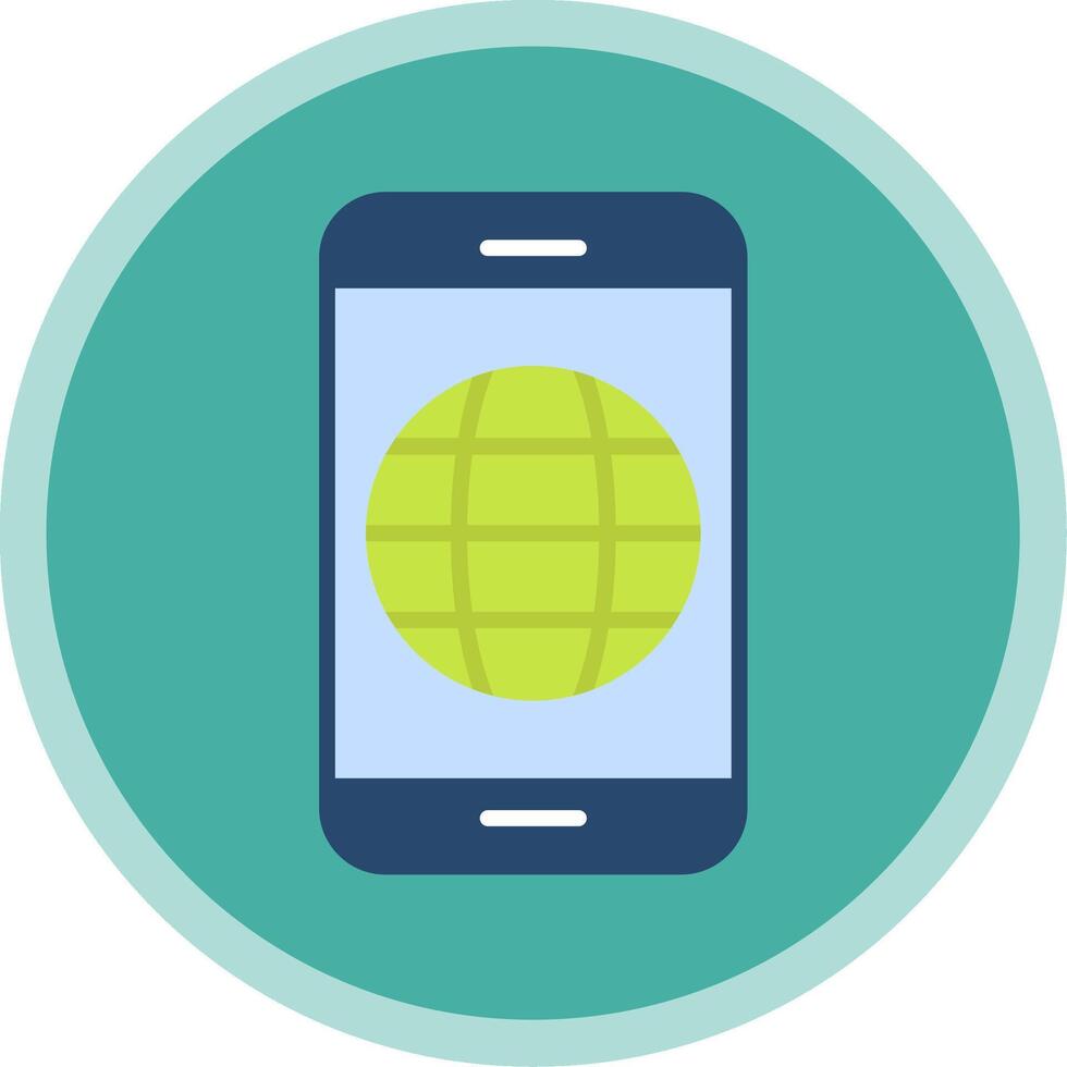 News Feed Flat Multi Circle Icon vector