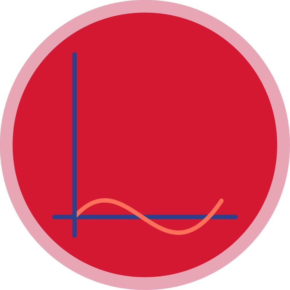 Wave Chart Flat Multi Circle Icon vector