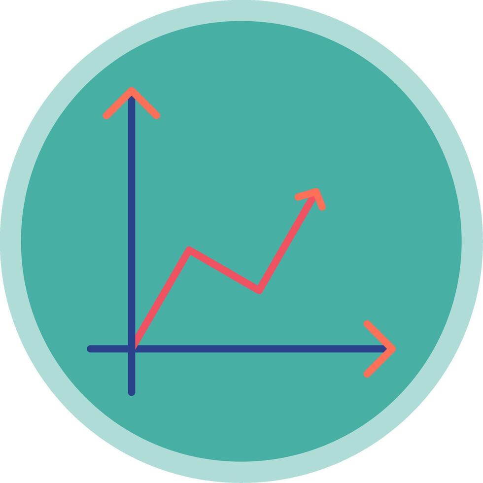 Chart Flat Multi Circle Icon vector