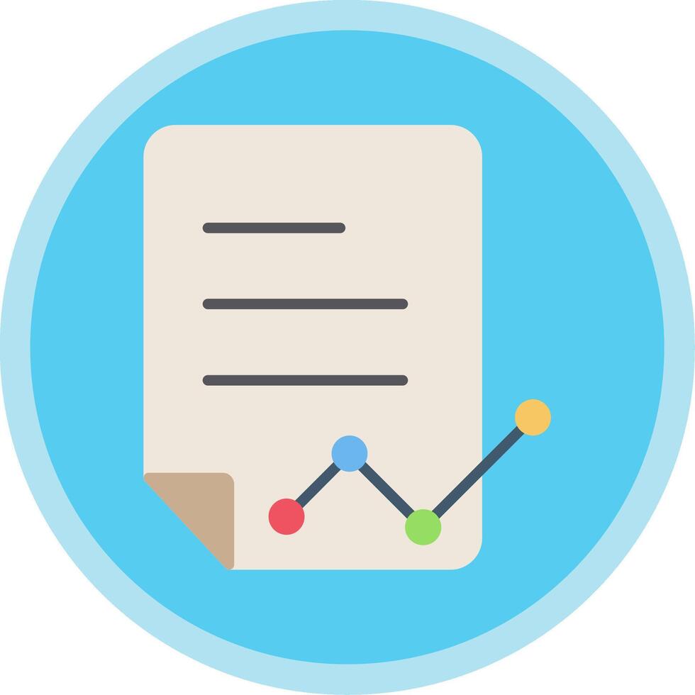 Data Report Flat Multi Circle Icon vector