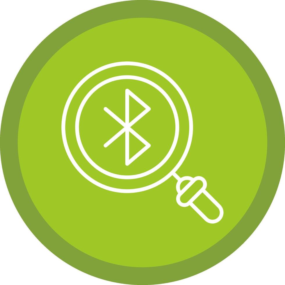 Bluetooth Line Multi Circle Icon vector