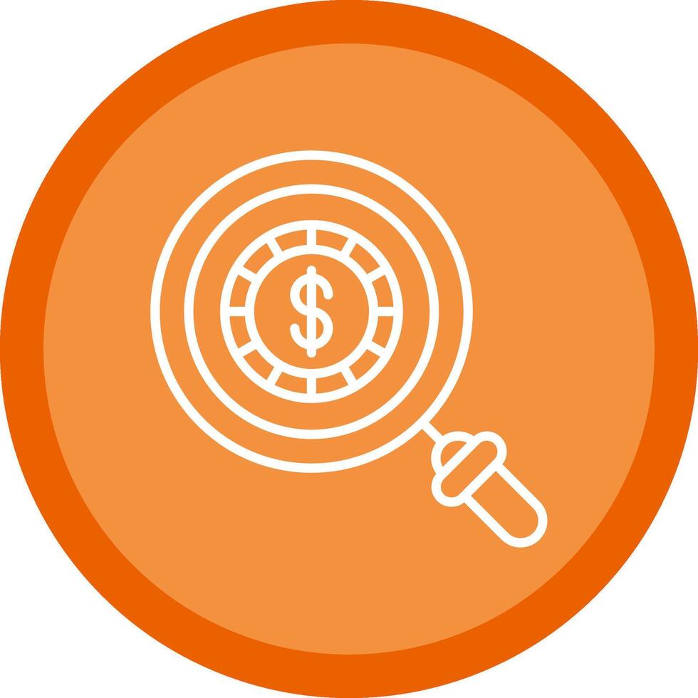 Coin Line Multi Circle Icon vector