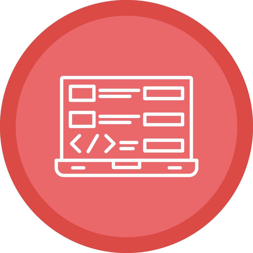 Coding Line Multi Circle Icon vector