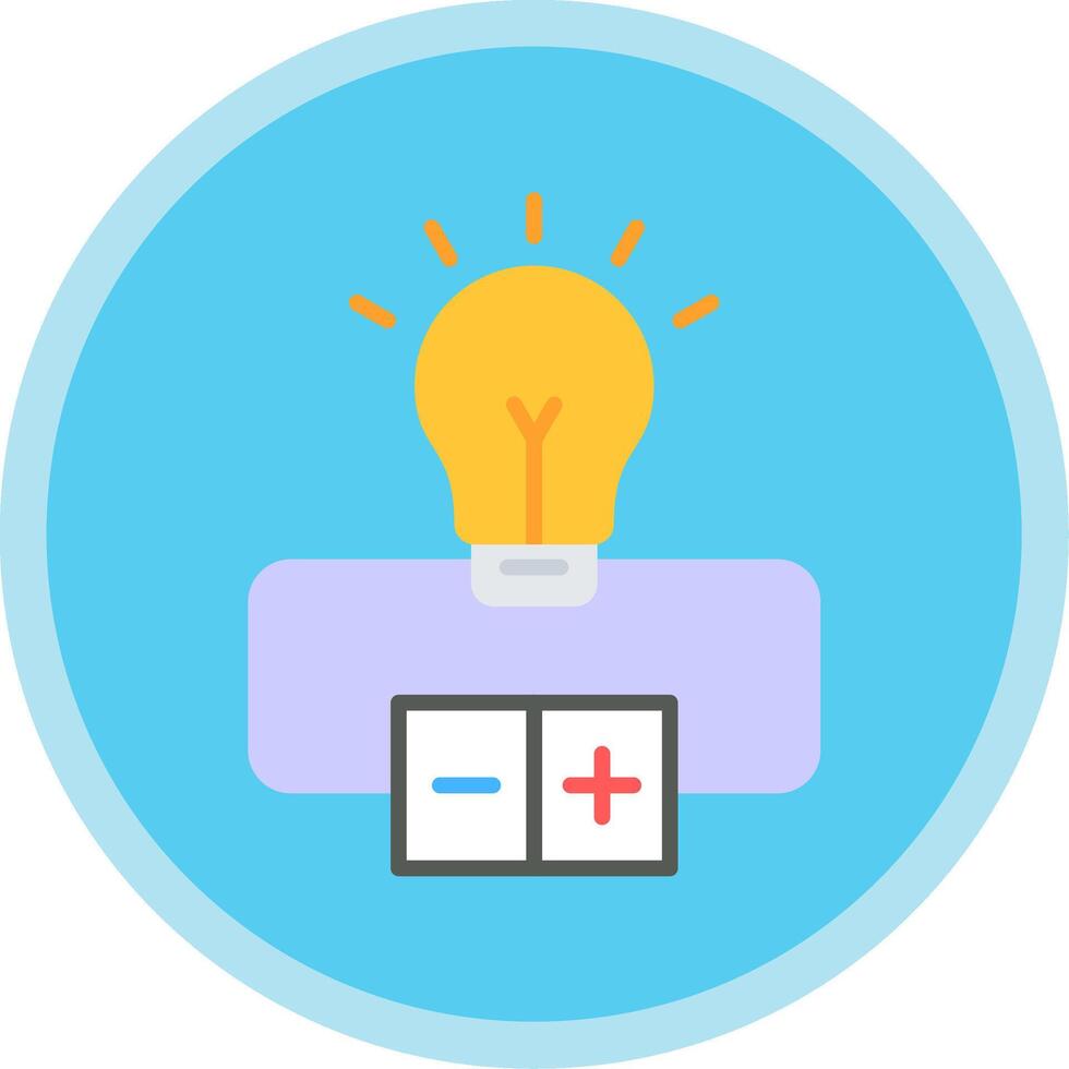 Electrical Circuit Flat Multi Circle Icon vector