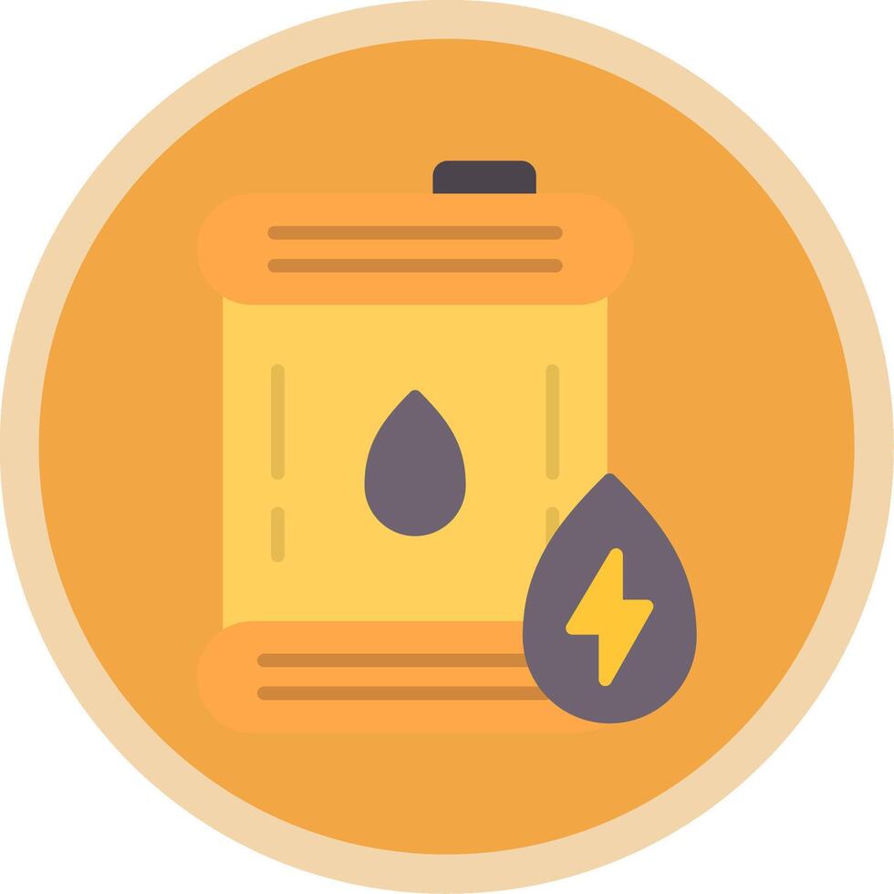 Oil Flat Multi Circle Icon vector