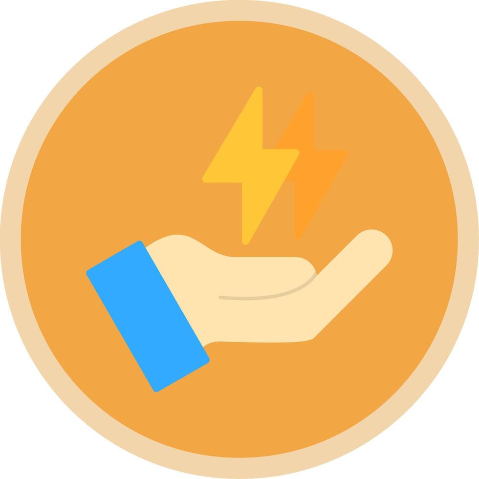 Save Energy Flat Multi Circle Icon vector