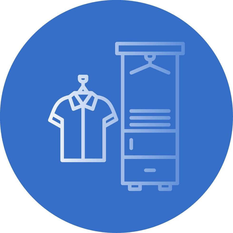 Coat Rack Flat Bubble Icon vector