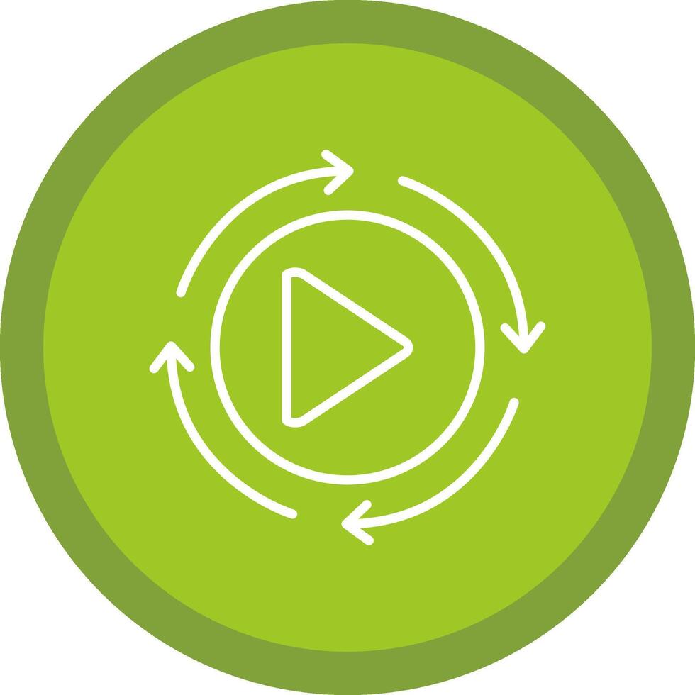 Rotation Line Multi Circle Icon vector