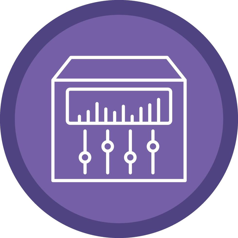 Sound Mixer Line Multi Circle Icon vector