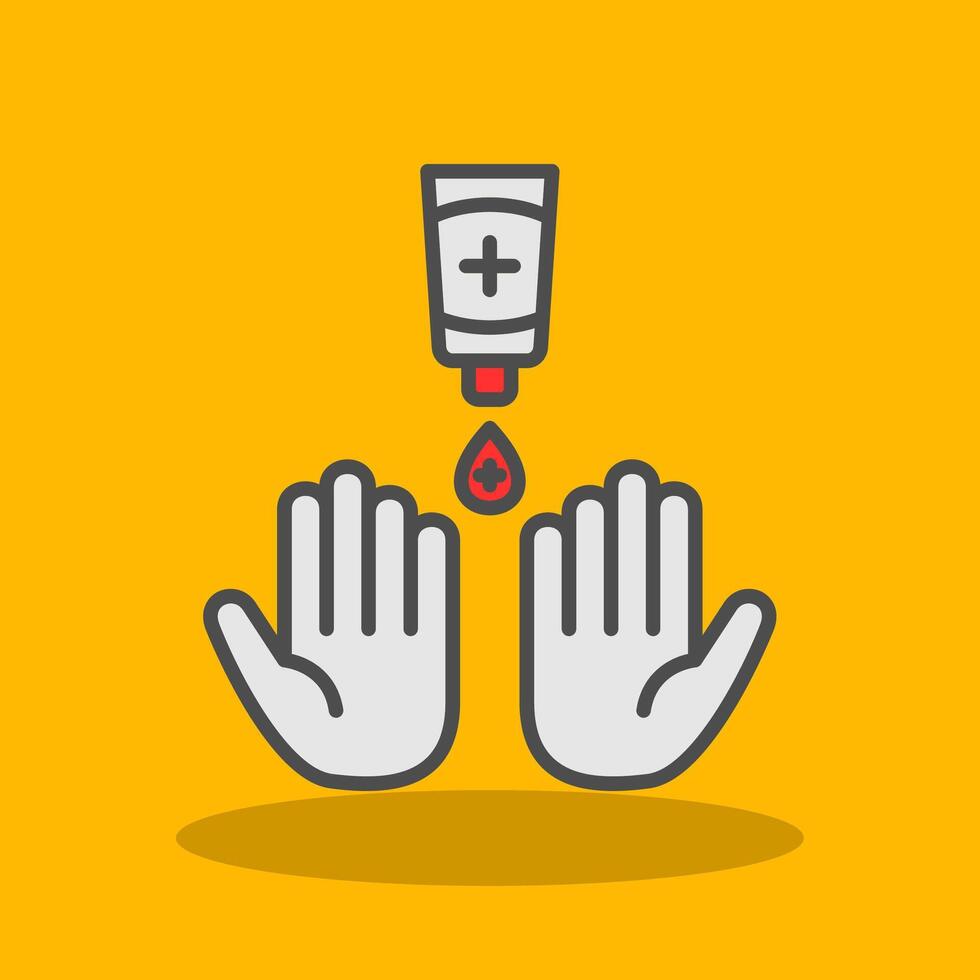 Hand Wash Filled Shadow Icon vector