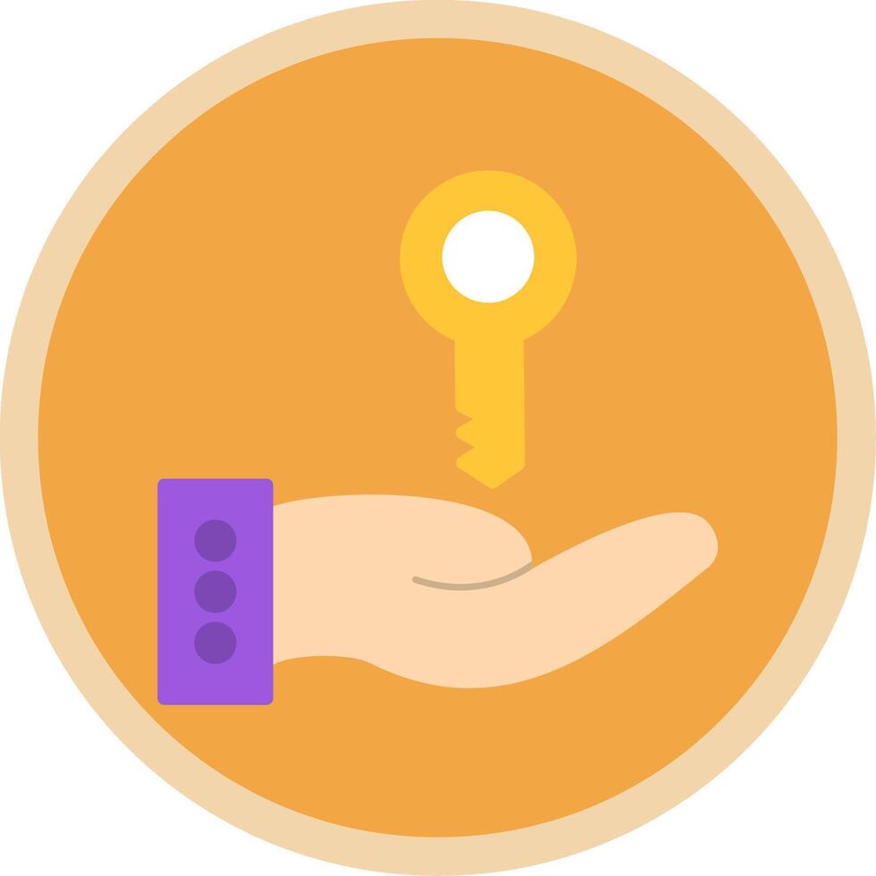 Hand Over Flat Multi Circle Icon vector