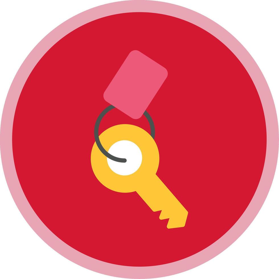 Keychain Flat Multi Circle Icon vector