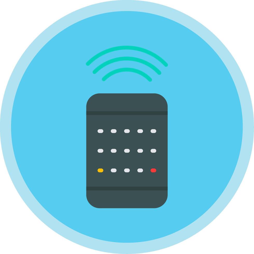 Remote Control Flat Multi Circle Icon vector