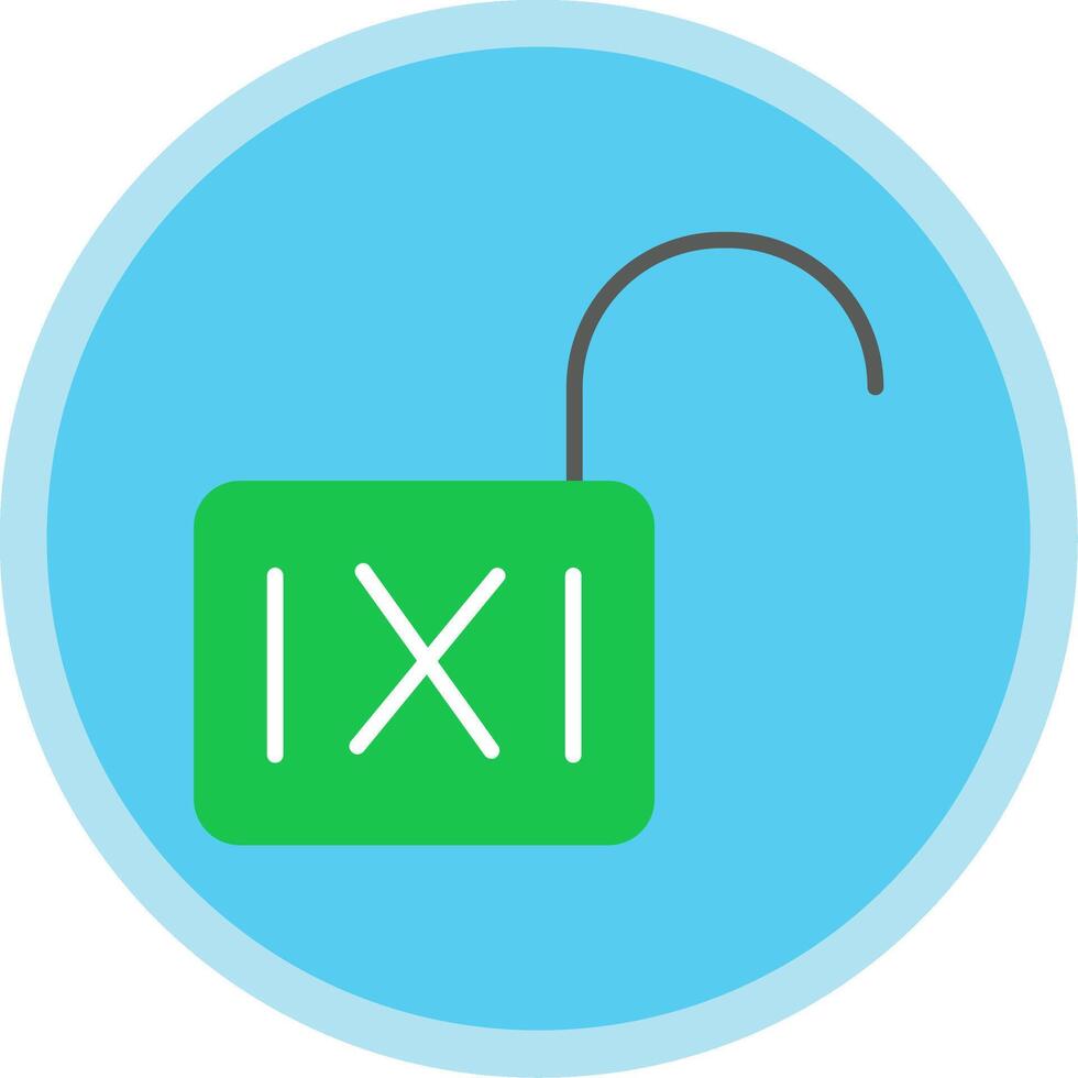 Unprotected Flat Multi Circle Icon vector