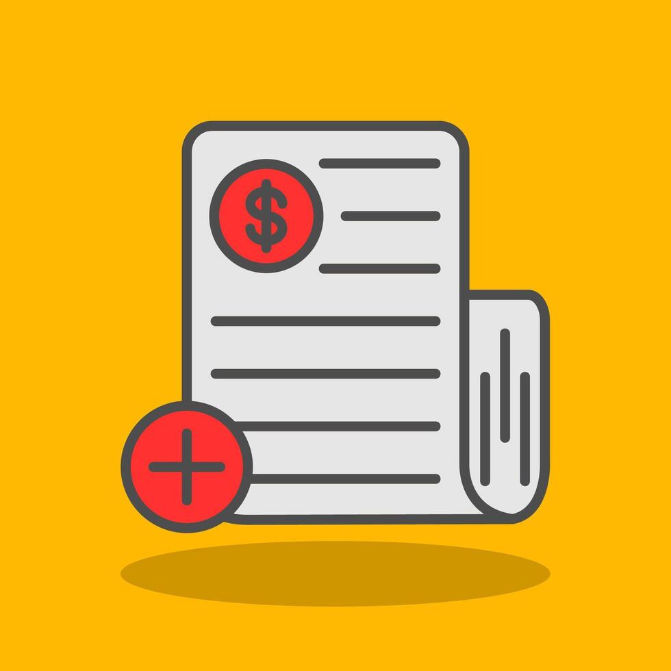 Budget Filled Shadow Icon vector