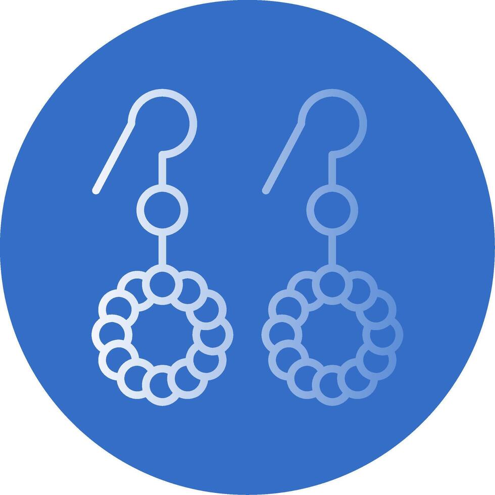 Earrings Flat Bubble Icon vector