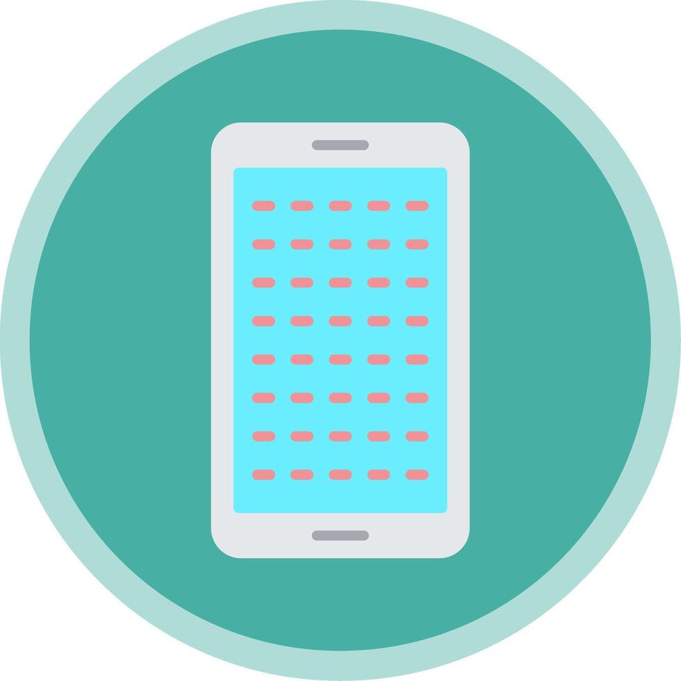 E Learning Flat Multi Circle Icon vector