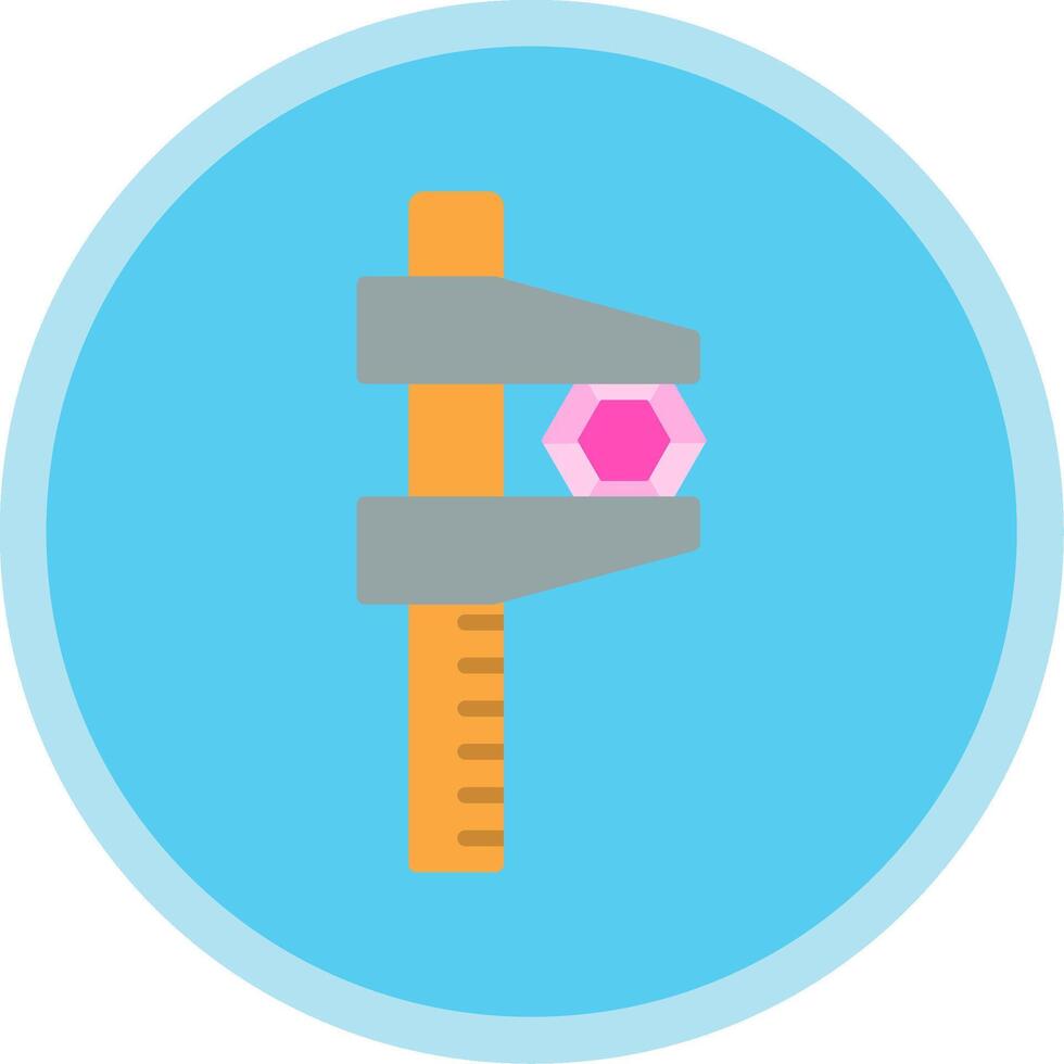 Caliper Flat Multi Circle Icon vector