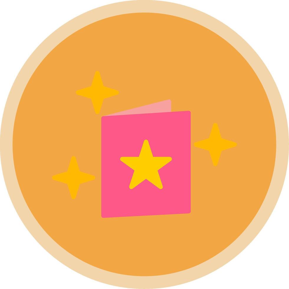 Invitation Letter Flat Multi Circle Icon vector