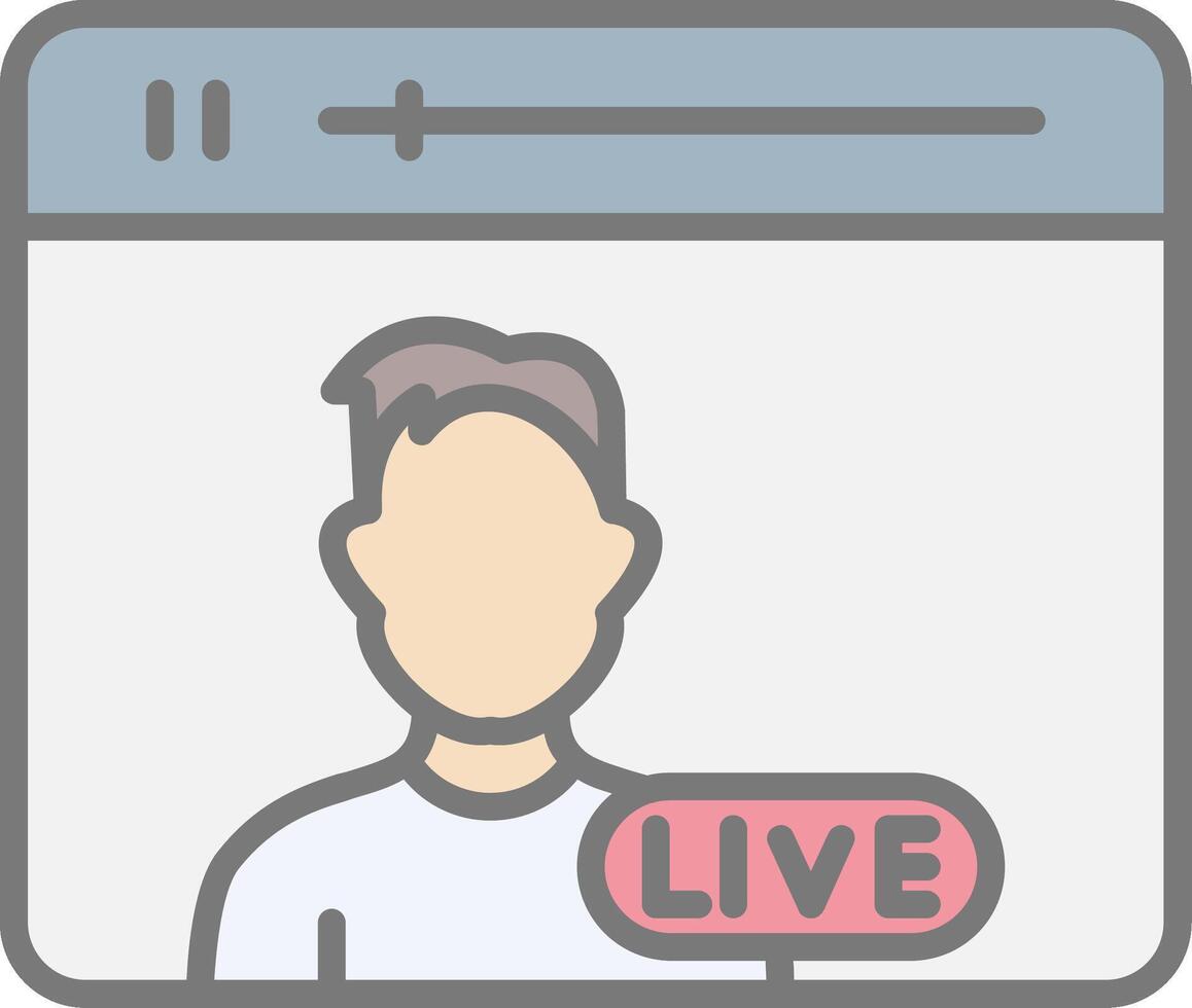 Line Filled Light Icon vector