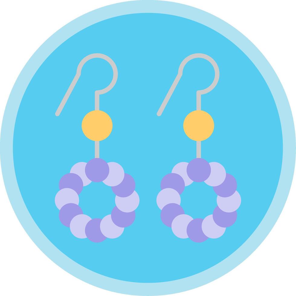 Earrings Flat Multi Circle Icon vector