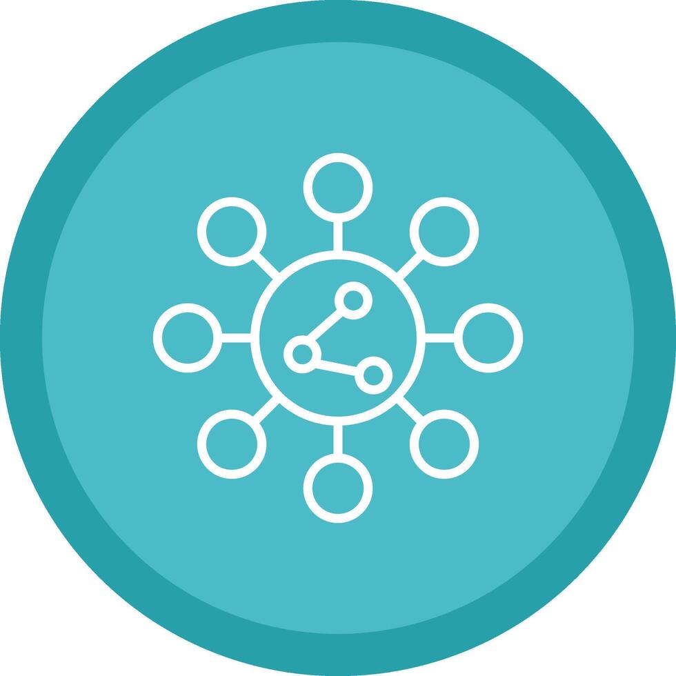 Share Line Multi Circle Icon vector