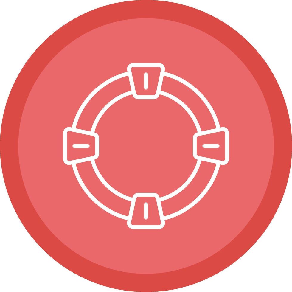 Life Saver Line Multi Circle Icon vector