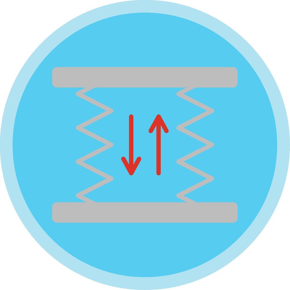 Car Lift Flat Multi Circle Icon vector