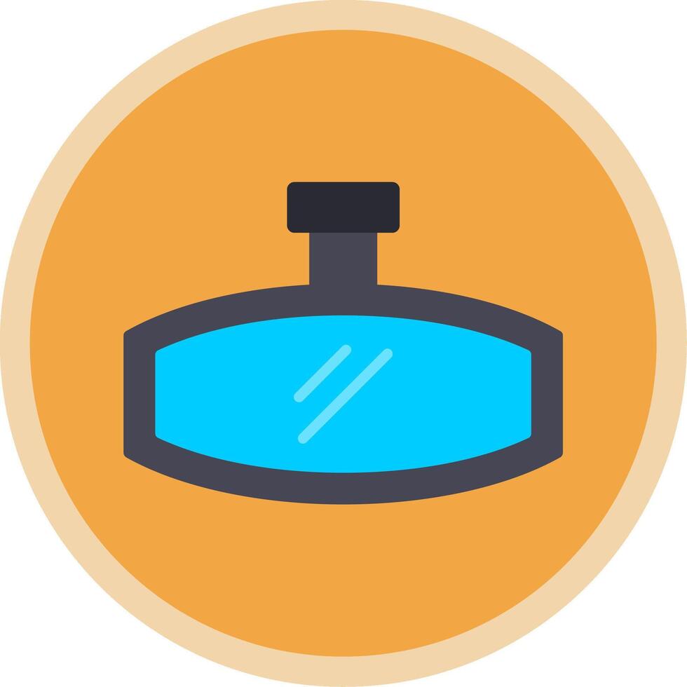Rearview Mirror Flat Multi Circle Icon vector