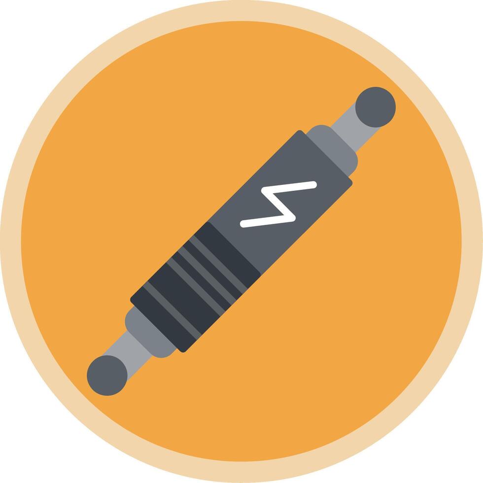 Spark Plug Flat Multi Circle Icon vector