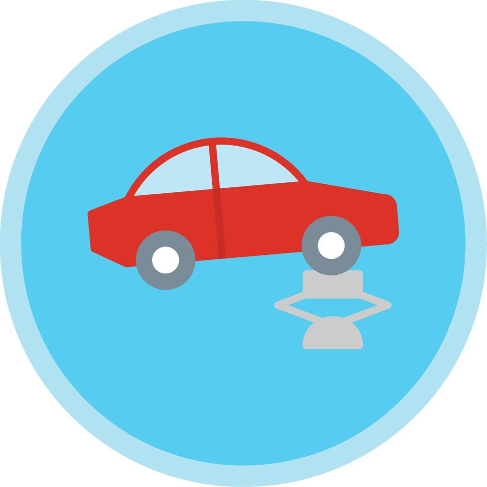 Car Jack Flat Multi Circle Icon vector
