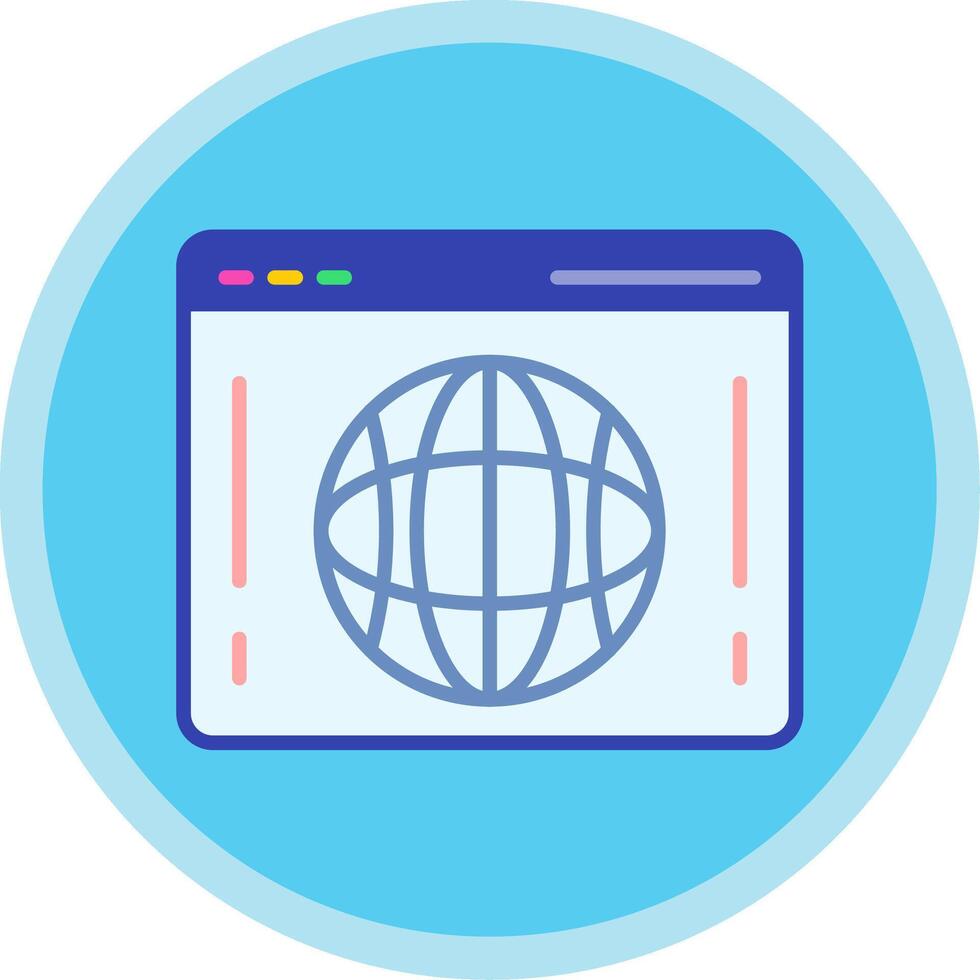 web portal plano multi circulo icono vector