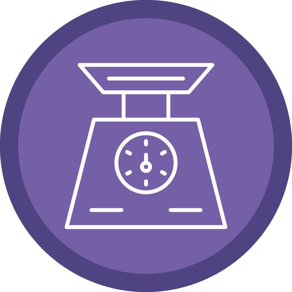 Weigh Scale Line Multi Circle Icon vector
